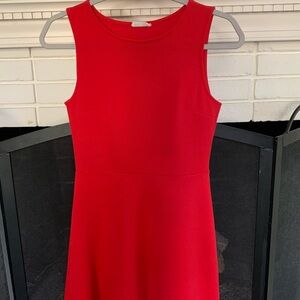 Red “Peach Royal” Dress with Cutout Hem Size Small